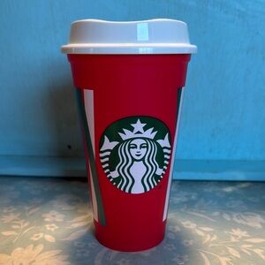 STARBUCKS 2023 Holliday Metalic Red Reusable Travel Cup, New
